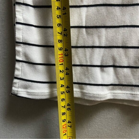 NWT Brunette the Label  Ribbed Stripped Tube Strapless Maxi Dress Sz M/L - Picture 8 of 10